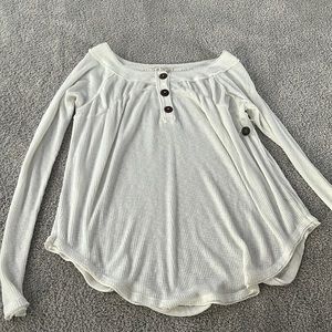 Brand new, Free People, waffle knit top with buttons